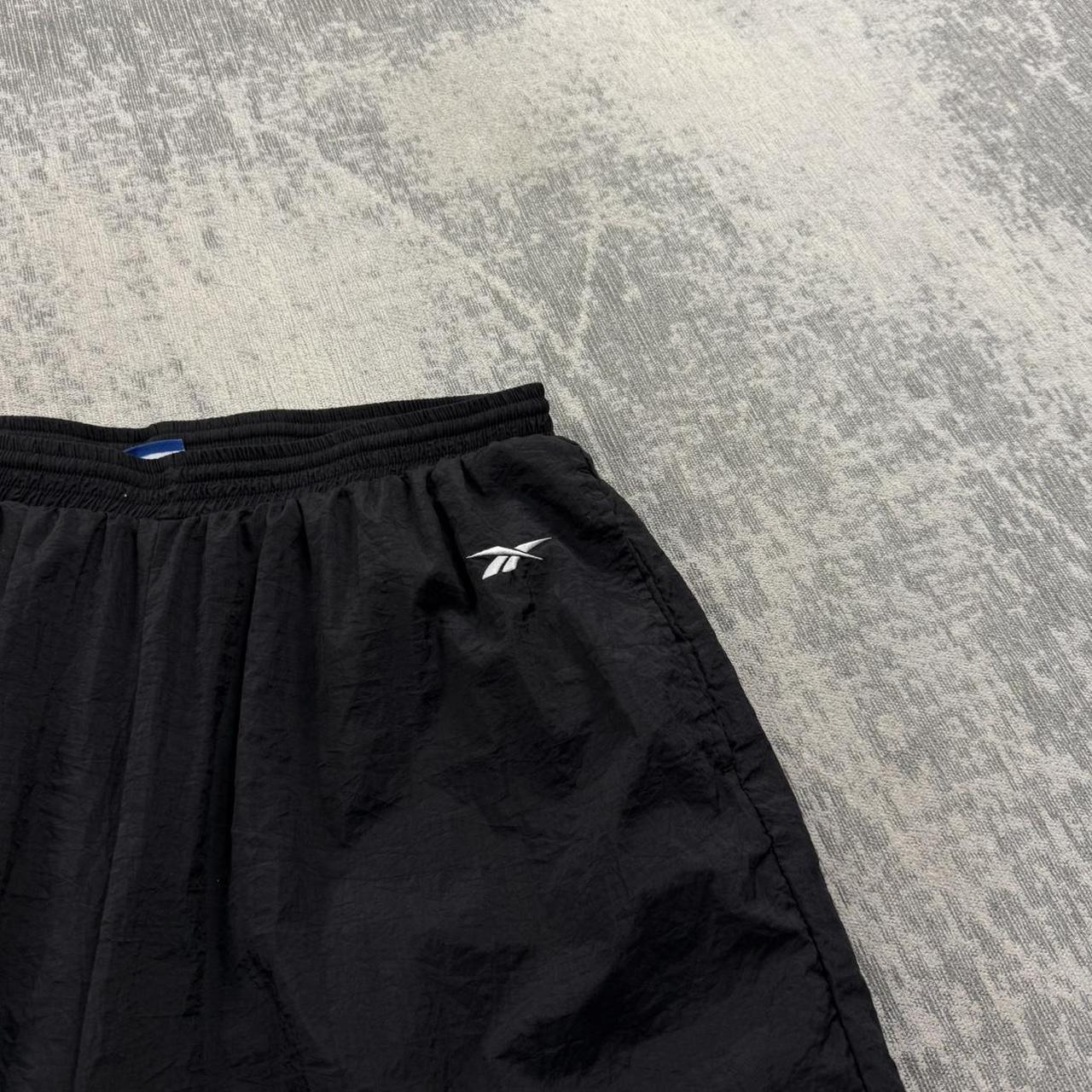 Vintage 00s Reebok Baggy Tracksuit Bottoms Black (XXL)