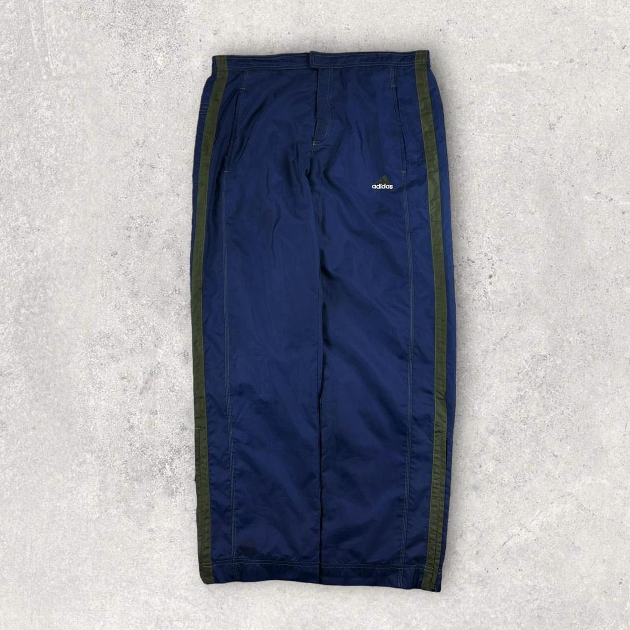 Vintage Navy and Green Adidas Track Pants 