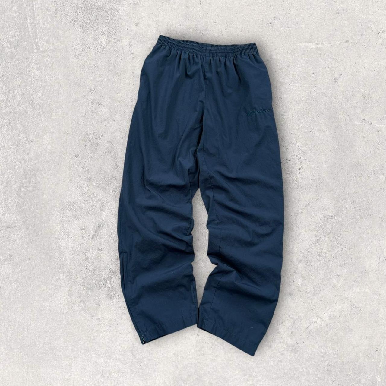Vintage 90s Lotto Baggy Tracksuit Bottoms Blue (L)