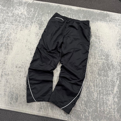 Vintage Y2K Adidas Baggy Tracksuit Bottoms Black (Womens L)