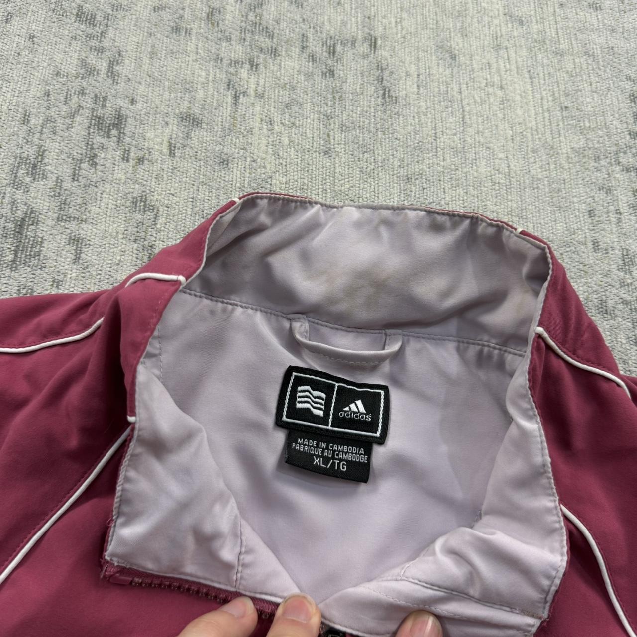 Vintage Y2K Adidas Windbreaker Gilet Pink (Womens XL)