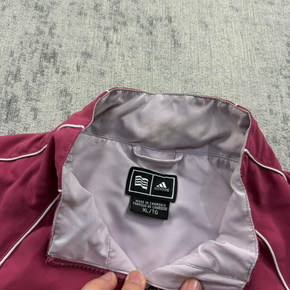 Vintage Y2K Adidas Windbreaker Gilet Pink (Womens XL)