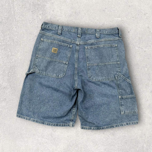 Vintage 00s Lee Baggy Carpenter Jorts Blue (38)