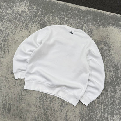 Vintage Y2K Adidas Spell Out Sweatshirt White (M)