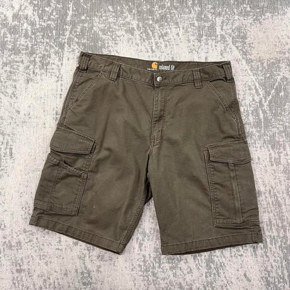 Vintage Carhartt Baggy Cargo Jorts Khaki (38)