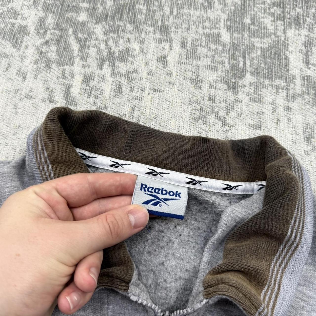 Vintage 00s Reebok Zip Up Sweatshirt Grey (Womens M)