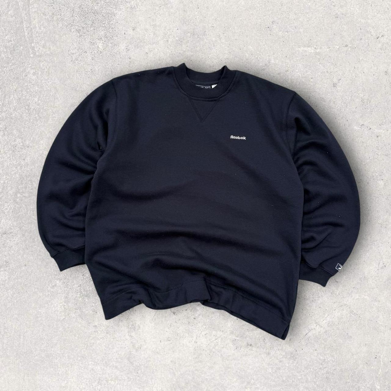 Vintage 00s Reebok Small Logo Sweatshirt Navy (Womens M)
