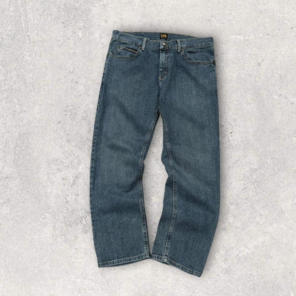 Vintage 00s Lee Straight Leg Jeans Blue (34)