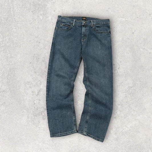 Vintage 00s Lee Straight Leg Jeans Blue (34)
