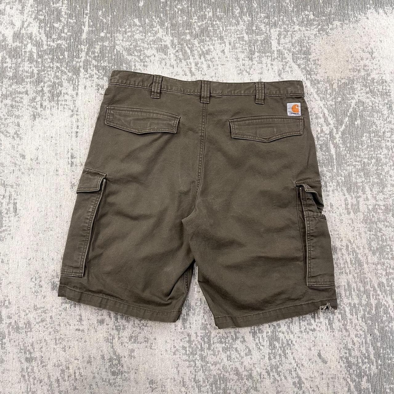 Vintage Carhartt Baggy Cargo Jorts Khaki (38)