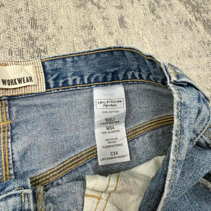 Vintage 00s Levi’s Baggy Carpenter Jorts Blue (34)