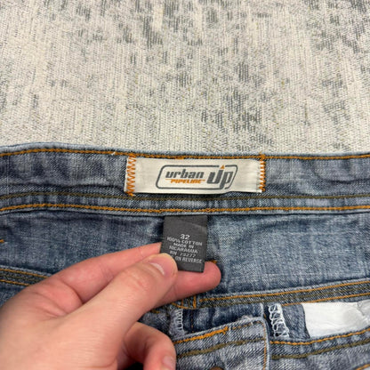 Vintage 00s Urban Up Baggy Hip Hop Jorts Blue (32)