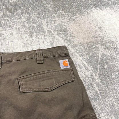 Vintage Carhartt Baggy Cargo Jorts Khaki (38)
