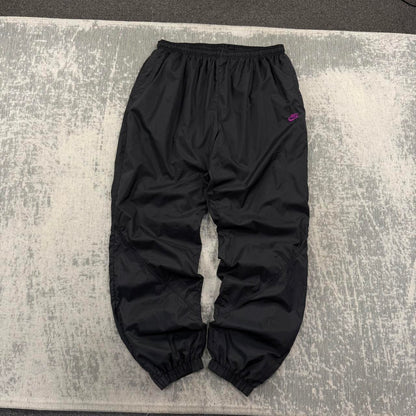 Vintage 90s Nike Baggy Tracksuit Bottoms Black (XXL)