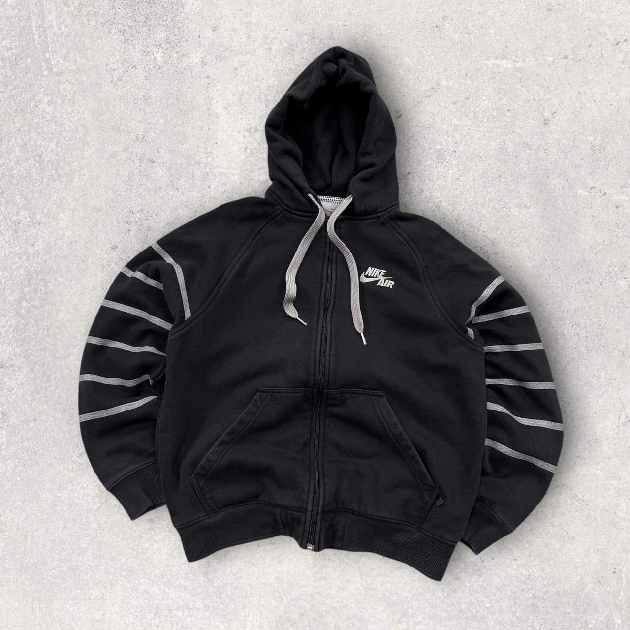Vintage 00s Nike Air Heavyweight Zip Up Hoodie Black (M)