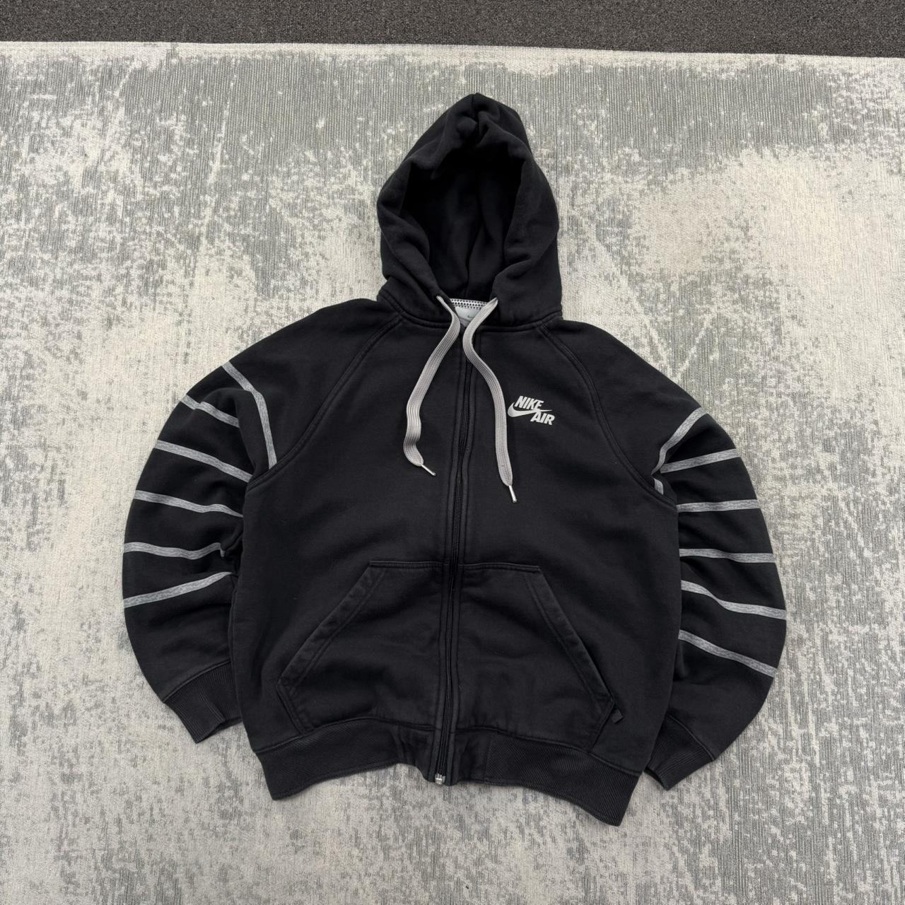 Vintage 00s Nike Air Heavyweight Zip Up Hoodie Black (M)