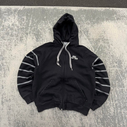 Vintage 00s Nike Air Heavyweight Zip Up Hoodie Black (M)