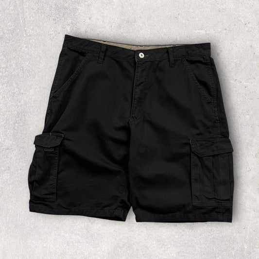 Vintage 00s Wrangler Baggy Cargo Shorts Black (36)