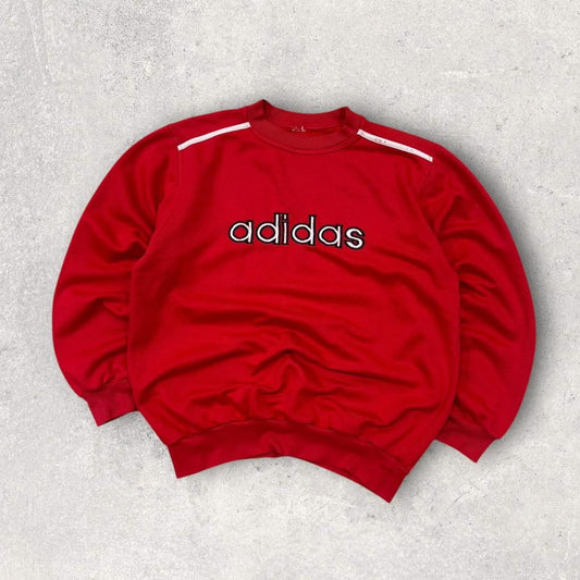 Vintage Y2K Adidas Spell Out Sweatshirt Red (S)