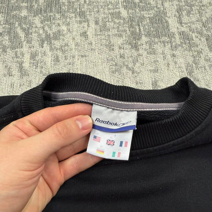Vintage 00s Reebok Small Logo Sweatshirt Black (L)