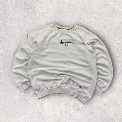 Vintage 00s Kappa Script Sweatshirt Cream (XL)