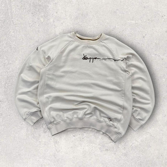 Vintage 00s Kappa Script Sweatshirt Cream (XL)