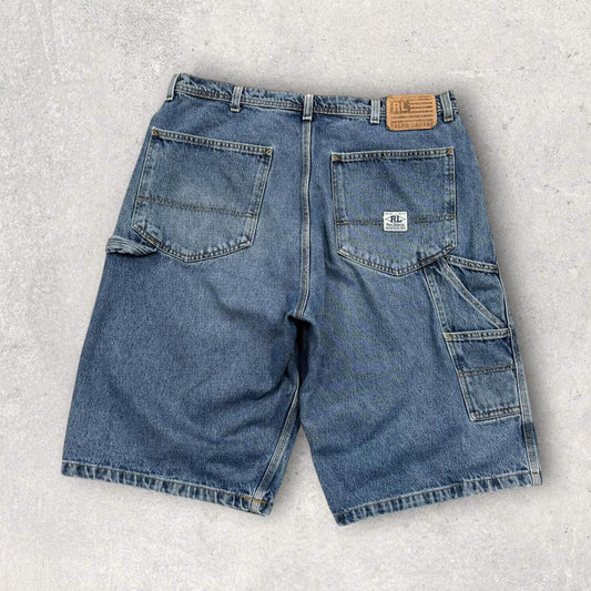 Vintage 00s Ralph Lauren Baggy Carpenter Jorts Blue (36)