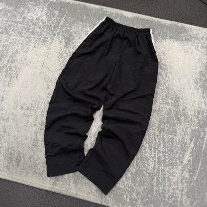 Vintage 90s Nike Baggy Tracksuit Bottoms Black / White (L)