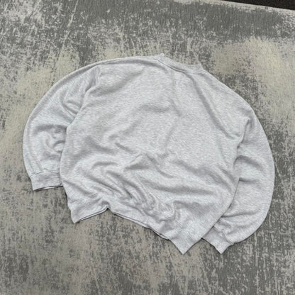 Vintage 90s Reebok Small Logo Sweatshirt Grey (XL)