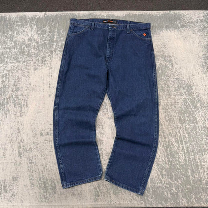 Vintage 00s Wrangler Relaxed Fit Workwear Jeans Blue (42x30)