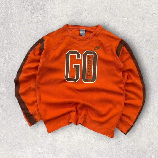 Vintage 00s Nike Graphic Lightweight Sweatshirt Orange (M)