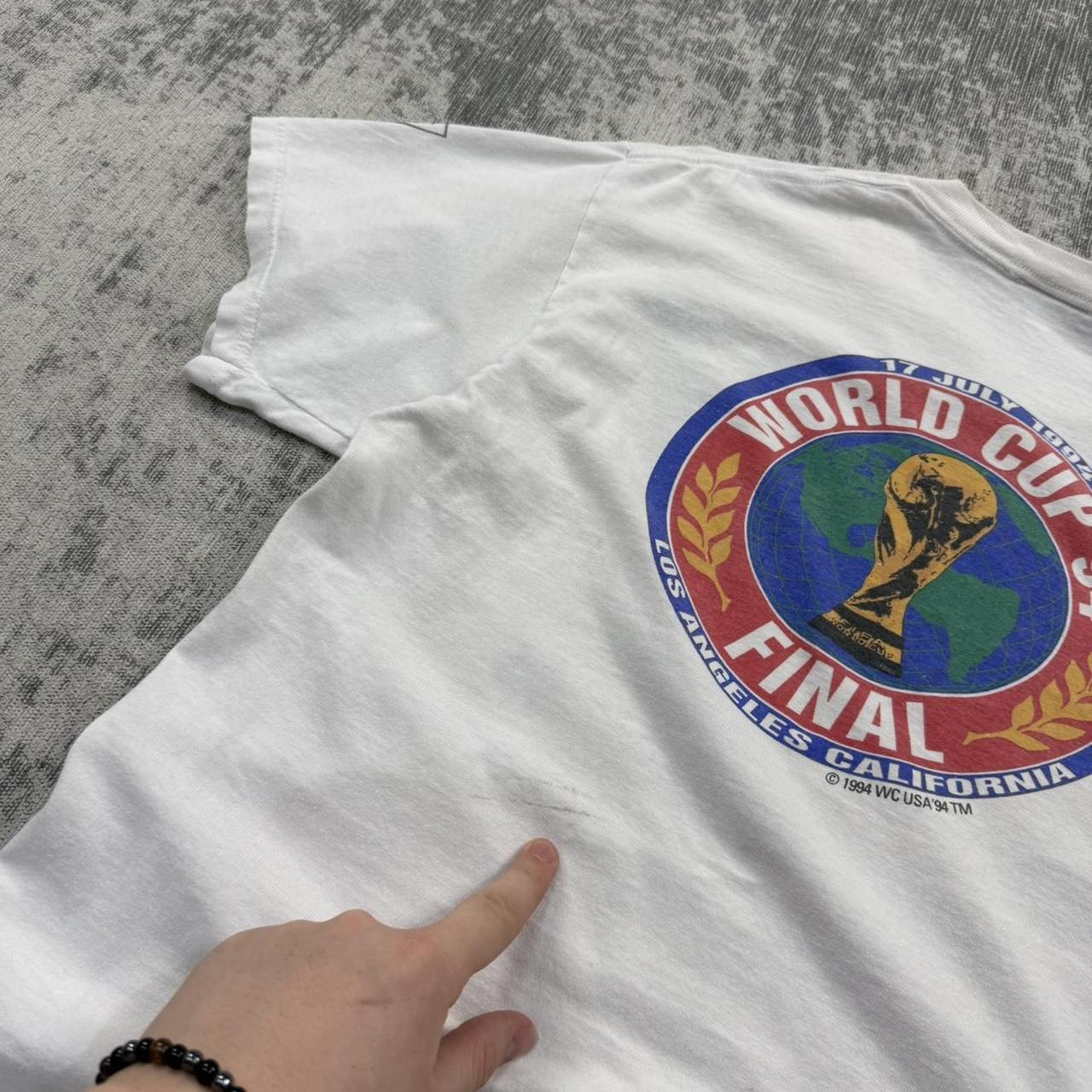 Vintage 1994 World Cup Champions Brazil Graphic T Shirt White (S)
