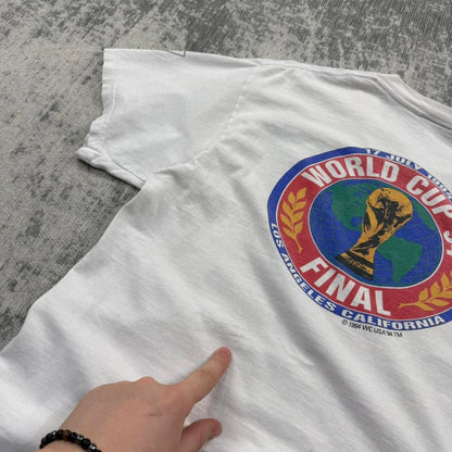 Vintage 1994 World Cup Champions Brazil Graphic T Shirt White (S)
