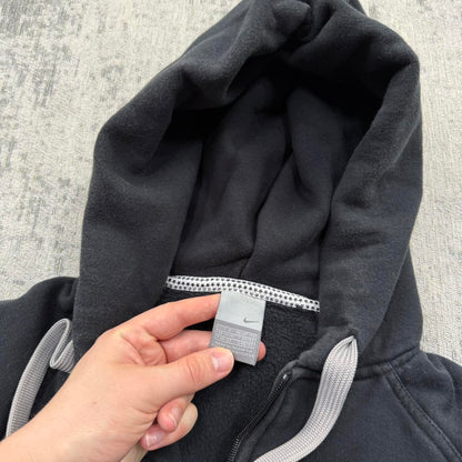 Vintage 00s Nike Air Heavyweight Zip Up Hoodie Black (M)
