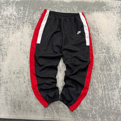 Nike Baggy Tracksuit Bottoms Black / Red (XL)