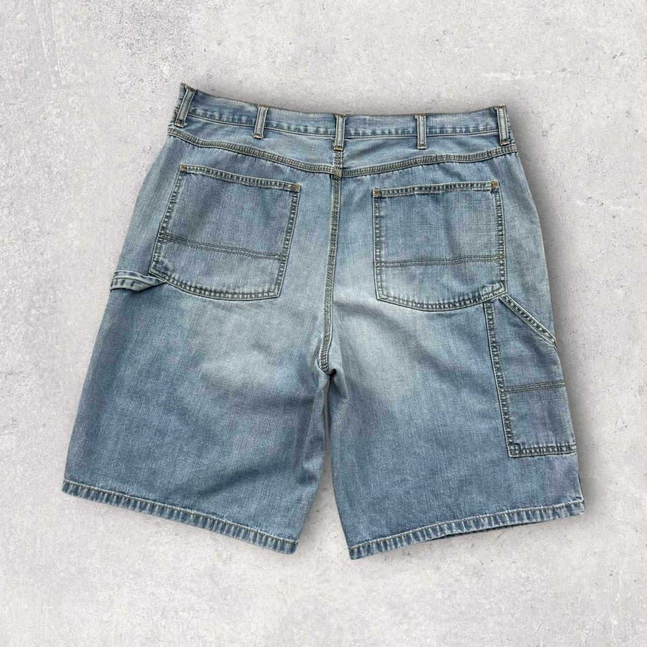 Vintage 00s Old Navy Baggy Carpenter Jorts Light Blue (38)