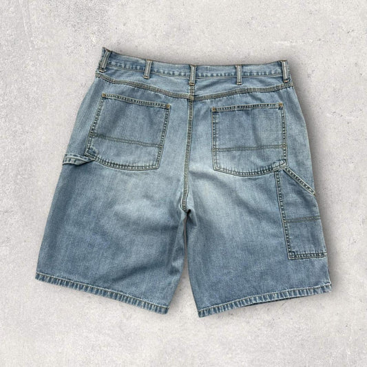 Vintage 00s Old Navy Baggy Carpenter Jorts Light Blue (38)