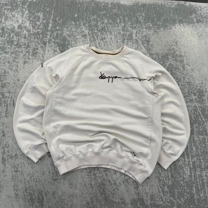 Vintage 00s Kappa Script Sweatshirt Cream (XL)