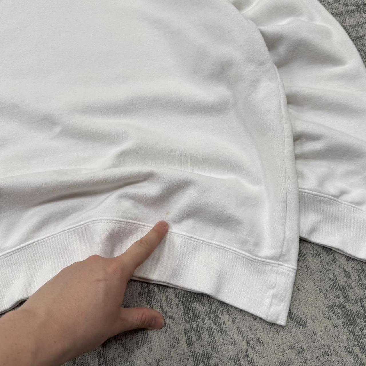 Vintage Y2K Nike Small Swoosh Logo Sweatshirt White (L)