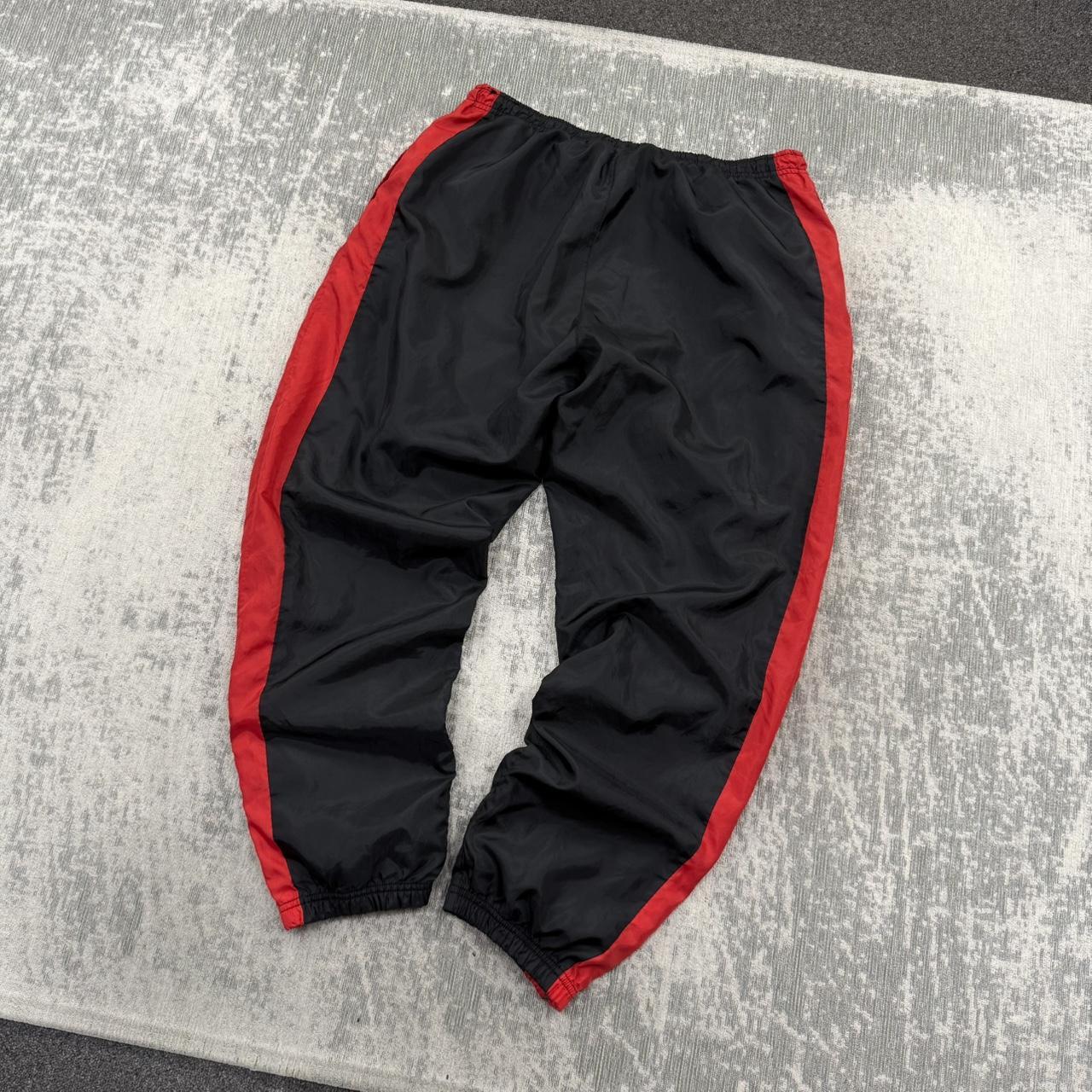 Nike Baggy Tracksuit Bottoms Black / Red (XL)