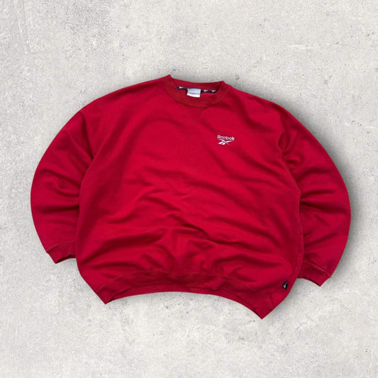 Vintage 00s Reebok Small Logo Sweatshirt Red (XL)