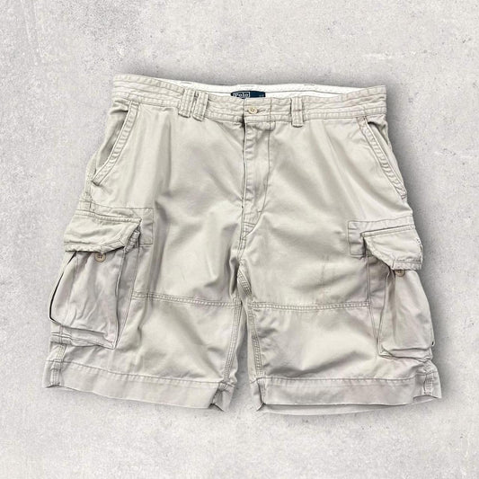 Vintage Ralph Lauren Cargo Shorts Stone (40)