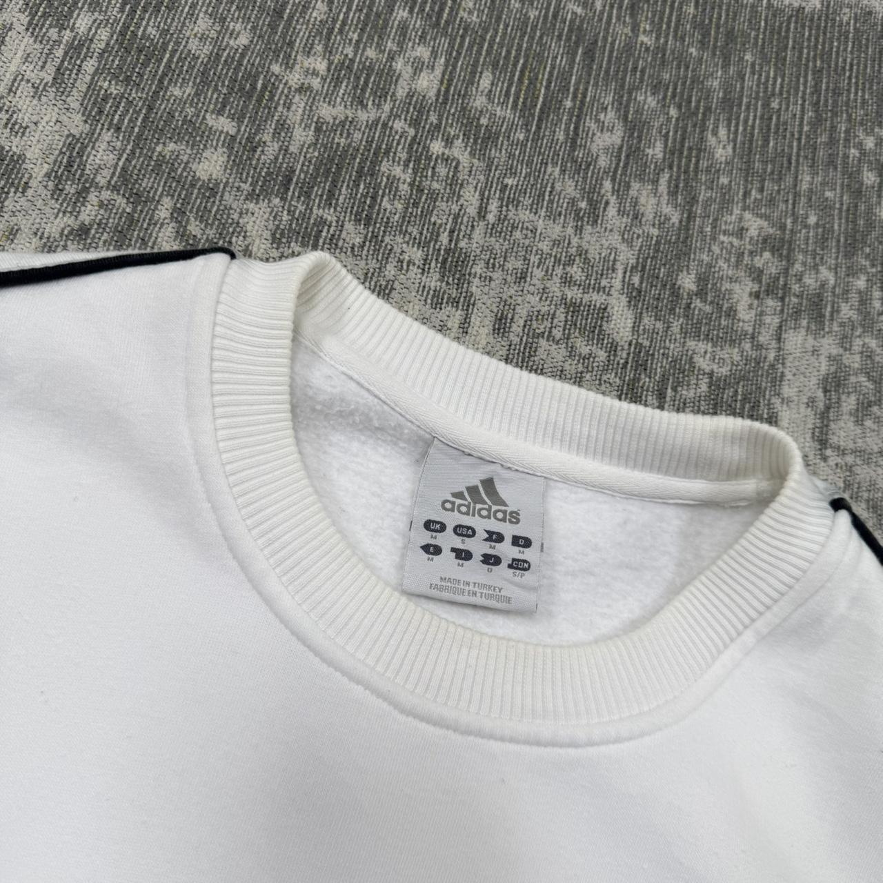 Vintage Y2K Adidas Spell Out Sweatshirt White (M)