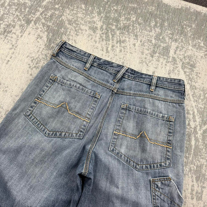 Vintage 00s Urban Up Baggy Hip Hop Jorts Blue (32)
