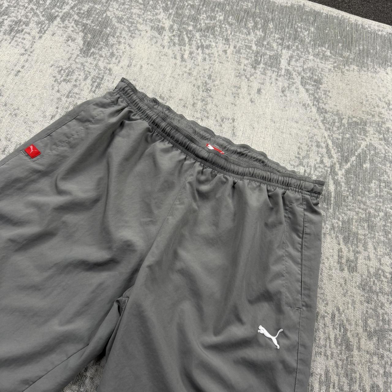 Vintage Y2K Puma Technical Baggy Tracksuit Bottoms Grey (L)