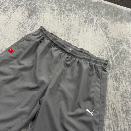 Vintage Y2K Puma Technical Baggy Tracksuit Bottoms Grey (L)