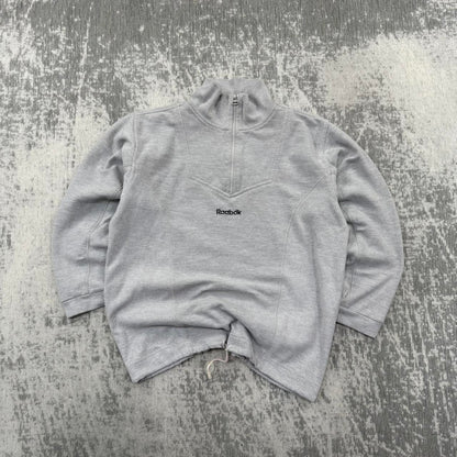 Vintage 00s Reebok Quarter Zip Sweatshirt Grey (M)