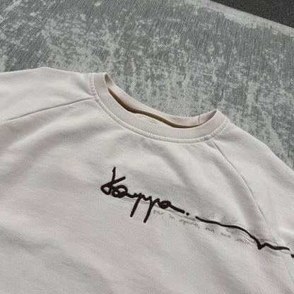 Vintage 00s Kappa Script Sweatshirt Cream (XL)
