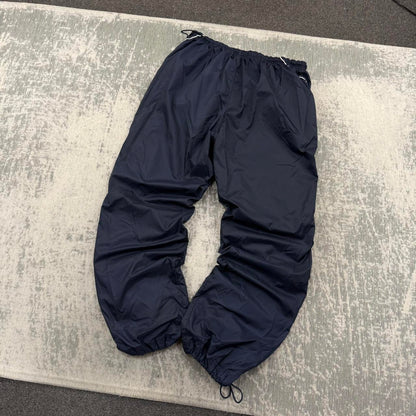 Vintage 00s Nike Baggy Technical Tracksuit Bottoms Navy / Baby Blue (XXL)