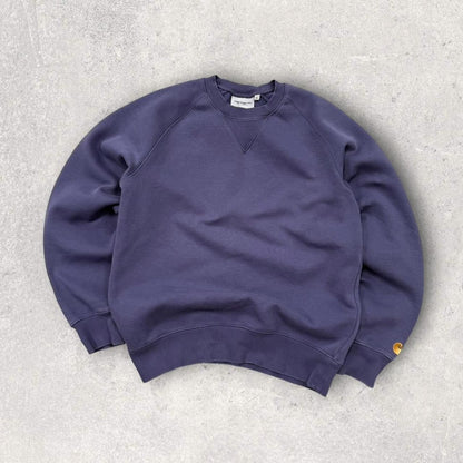 Vintage Carhartt WIP Sweatshirt Purple (Womens S)